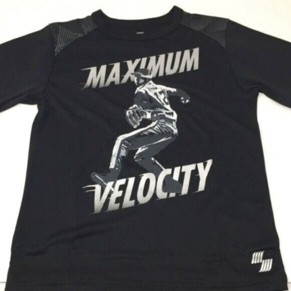 Boys Childrens Place Boy SML 5/6 Crew Top Black SS Maximum Velocity NWT - Picture 4 of 8